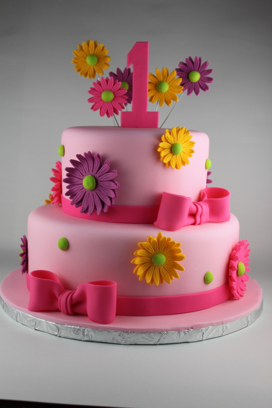 1st Birthday Cake
 Girly First Birthday Cake CakeCentral