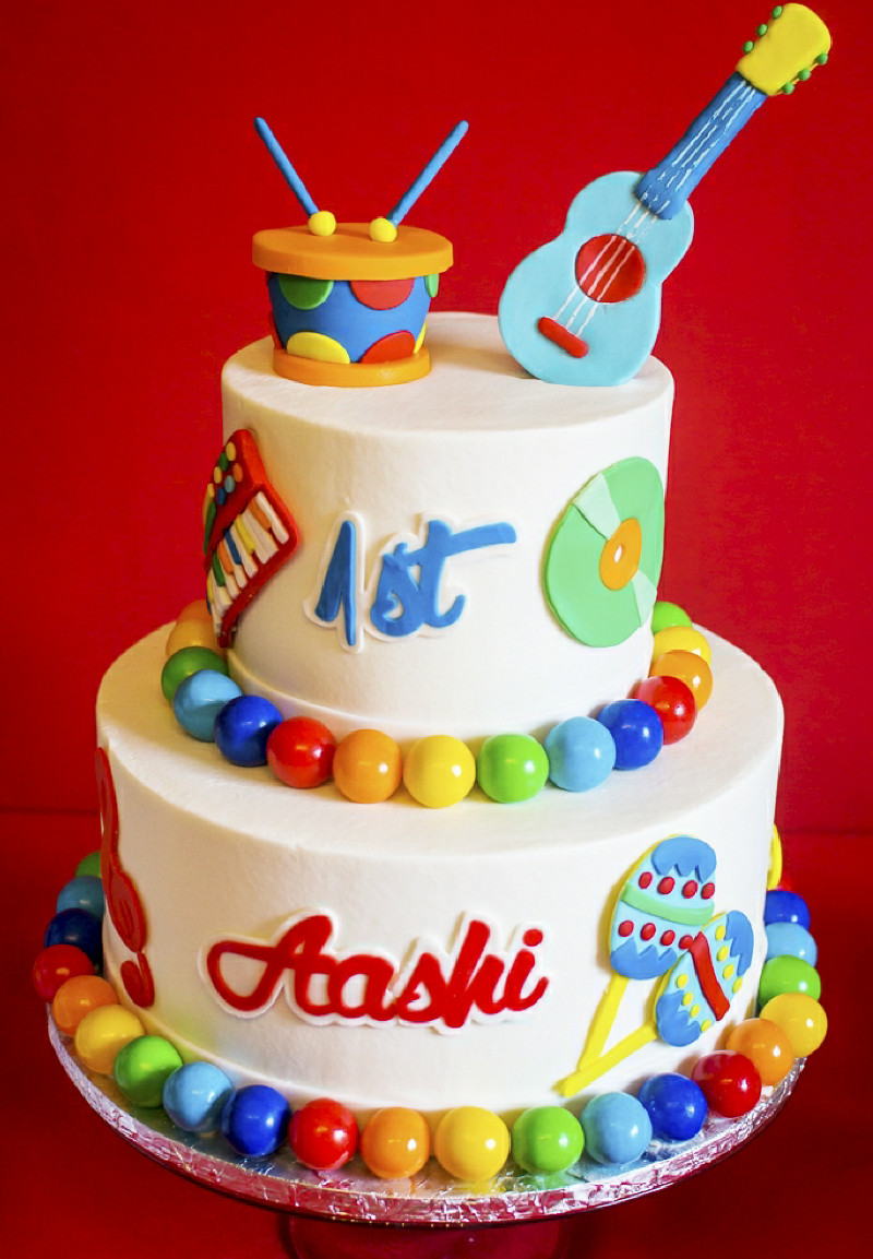 1st Birthday Cake Decorations
 Baby Jam Music Inspired 1st Birthday Party Party Ideas