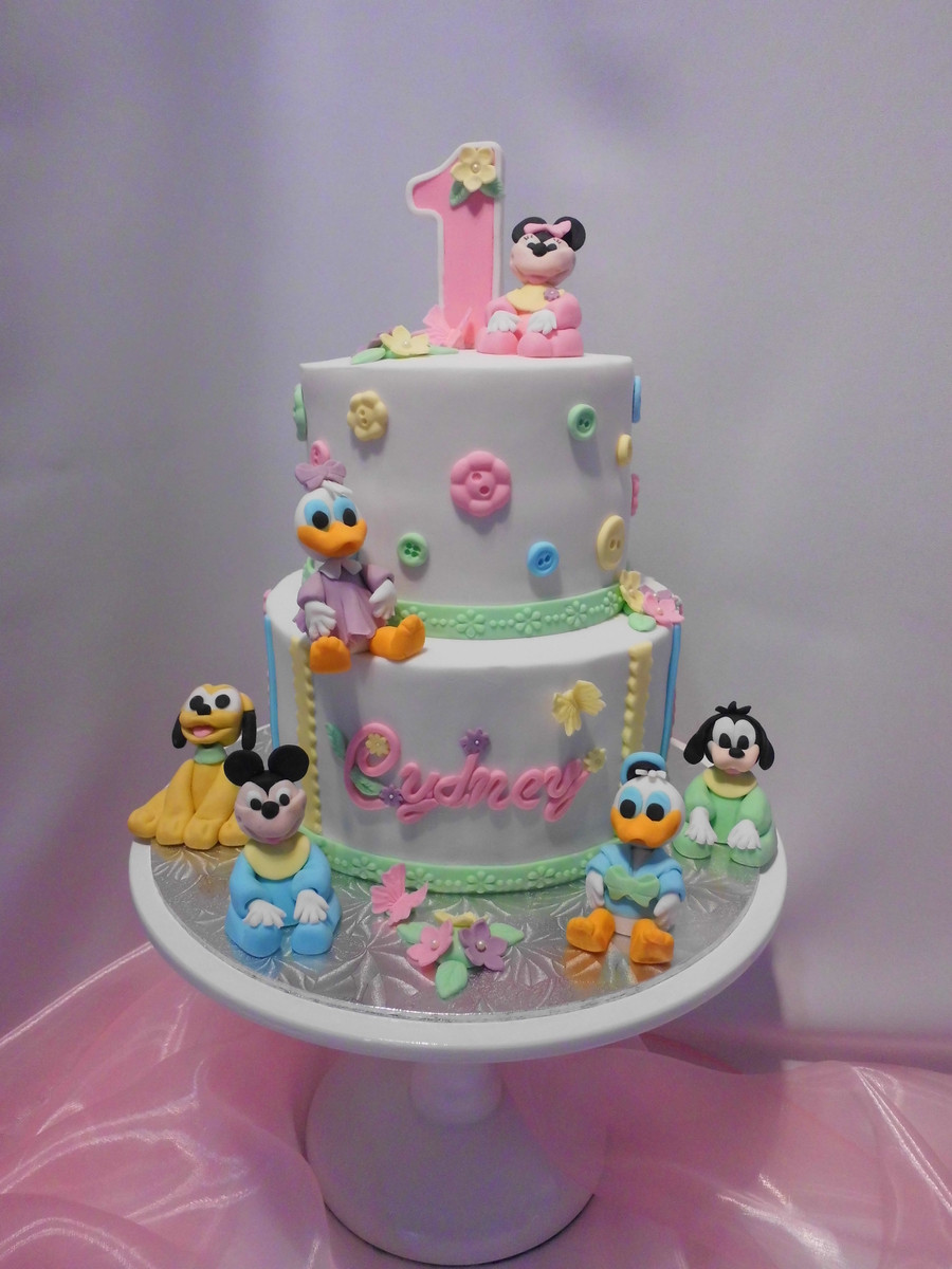 1st Birthday Cake Ideas
 Disney Babies First Birthday Cake CakeCentral