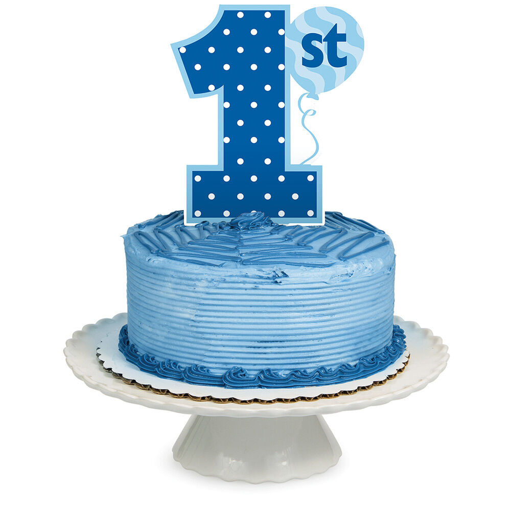 1st Birthday Cake Topper
 Cake Topper Age 1 1st Birthday Party Royal Blue Boy Cake