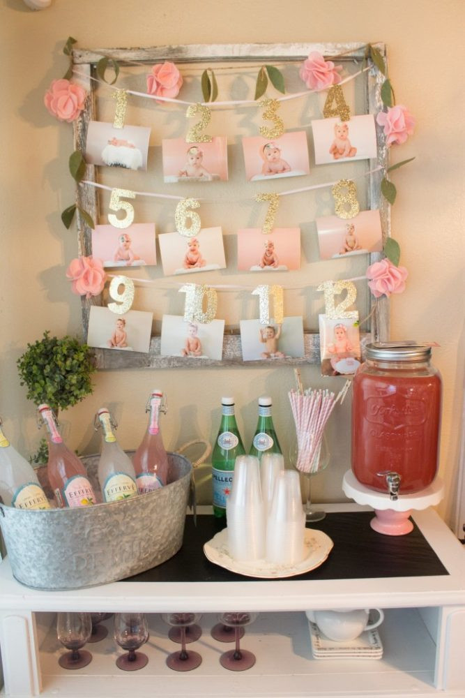 1st Birthday Decorations
 21 Pink and Gold First Birthday Party Ideas Pretty My Party