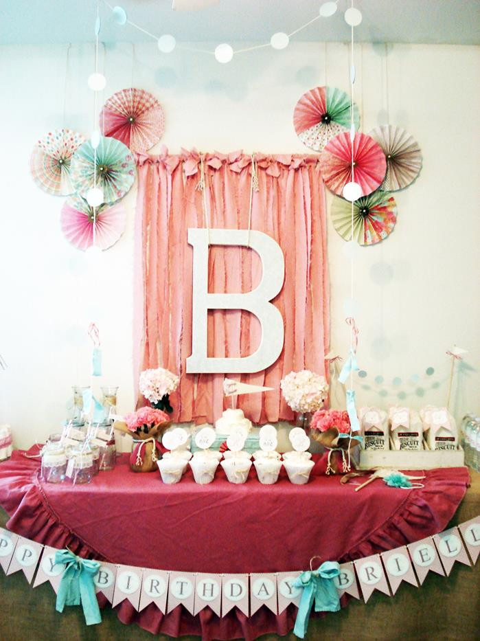 1st Birthday Decorations
 Kara s Party Ideas Vintage Chic 1st Girl Boy Birthday