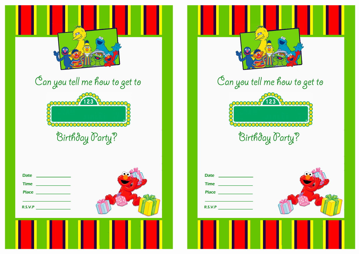 1st Birthday Free Printable Invitations
 FREE Printable sesame street 1st birthday invitations
