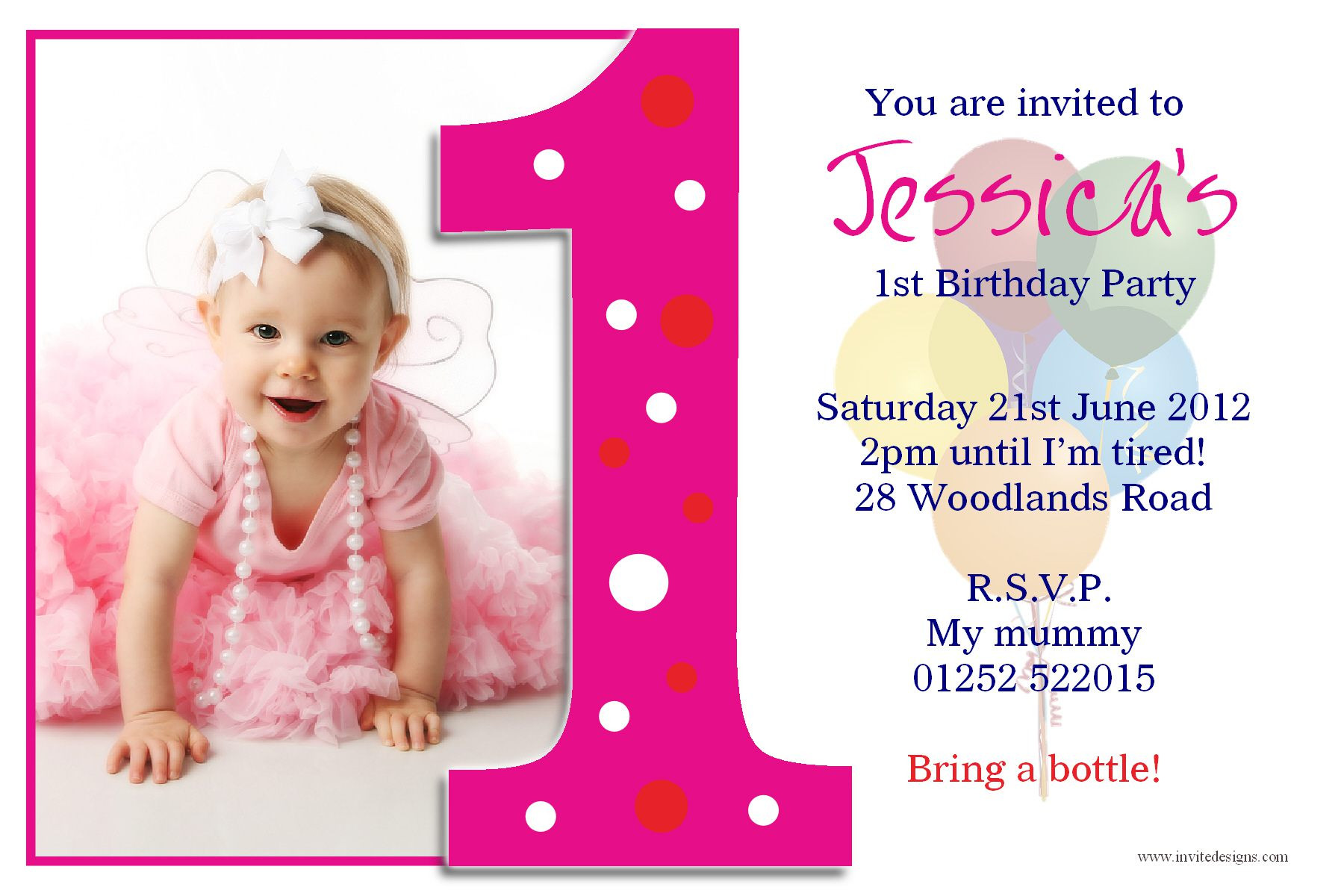 1st Birthday Free Printable Invitations
 birthday invitation card Free printable 1st birthday