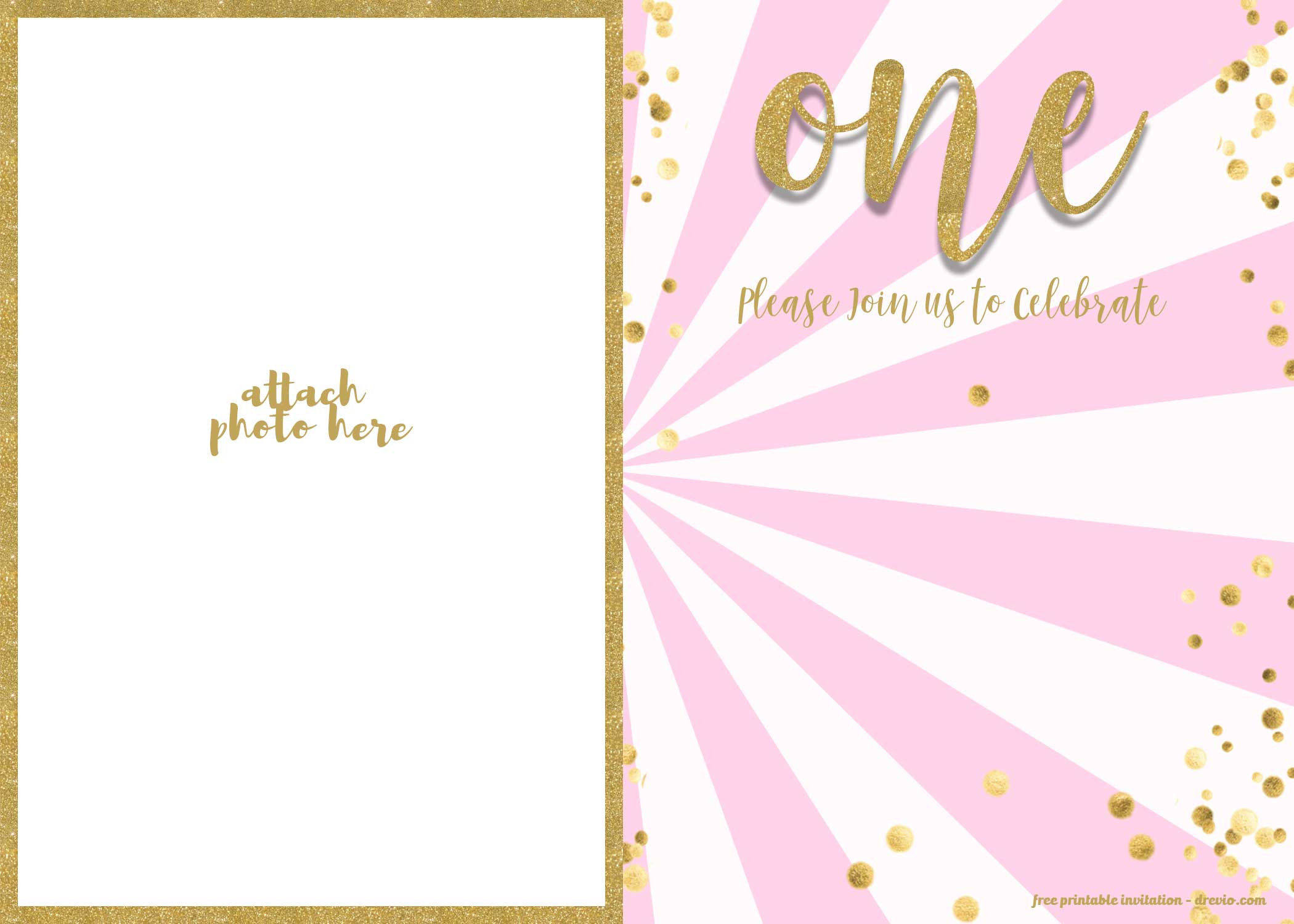 1st Birthday Free Printable Invitations
 FREE 1st Birthday Invitations Template for Girl – FREE
