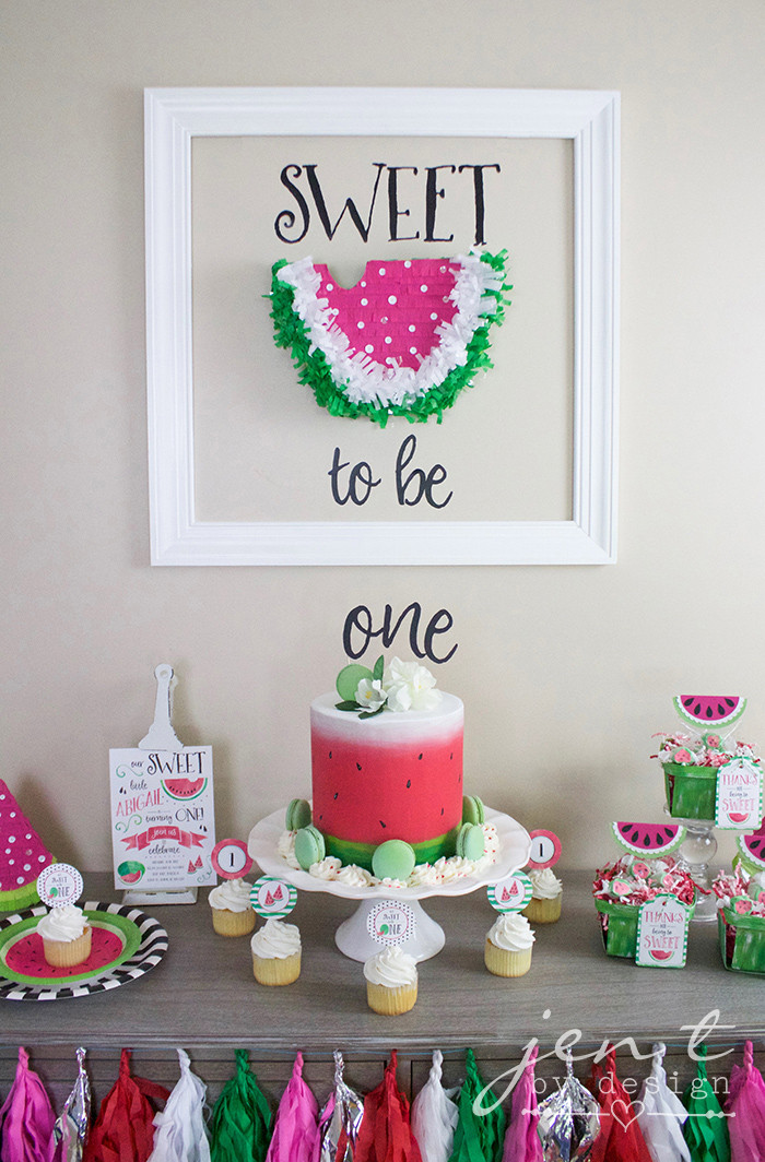 1St Birthday Party Decoration Ideas
 A Watermelon First Birthday Party with Cricut — Jen T by