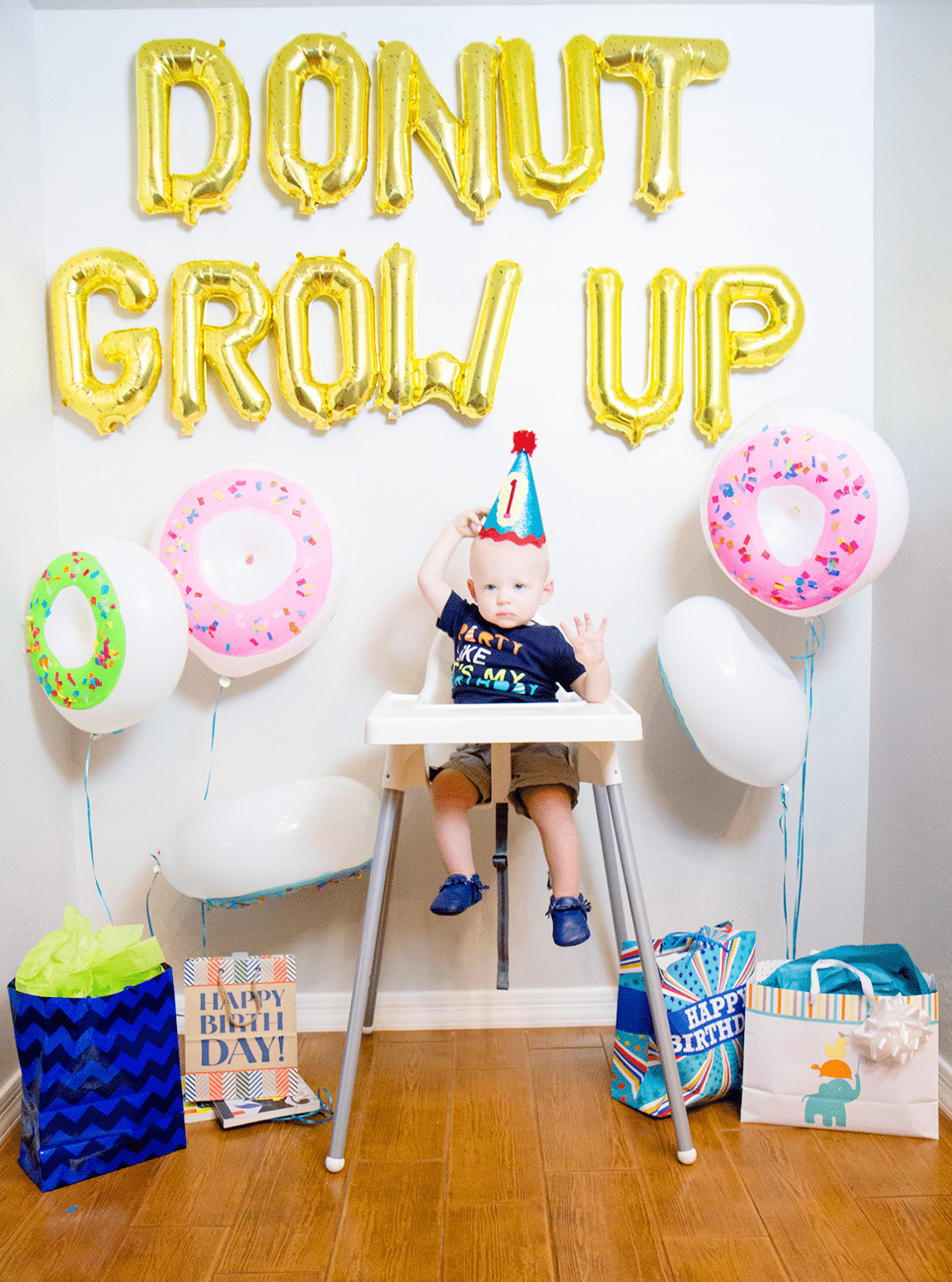 1St Birthday Party Decoration Ideas
 Donut Grow Up 1st Birthday Party Friday We re in Love