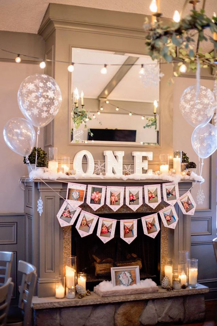 1st Birthday Party Decorations
 Kara s Party Ideas Winter ONEderland First Birthday Party