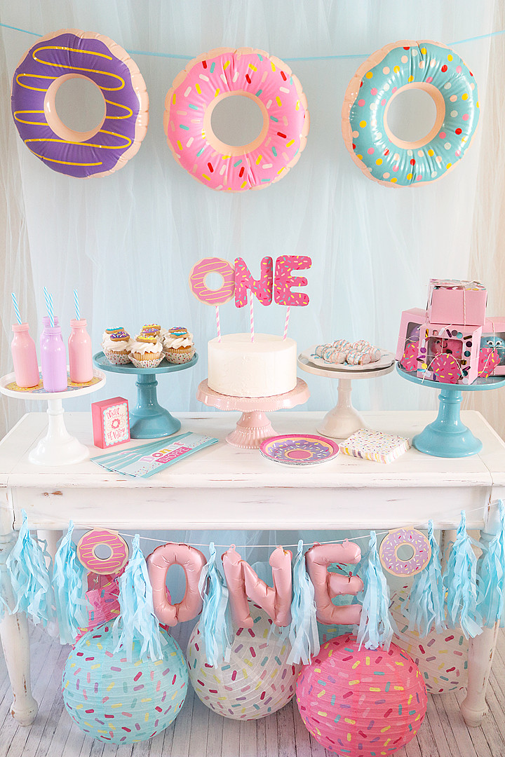 1st Birthday Party Decorations
 Donut Grow Up