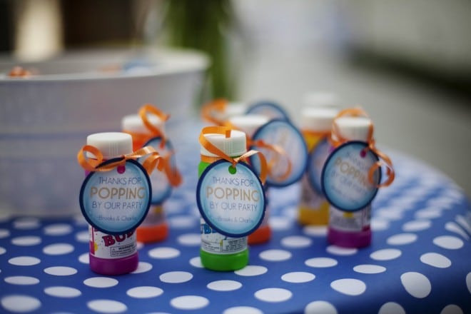1St Birthday Party Favor Ideas
 A Bubble Themed First Birthday Spaceships and Laser Beams