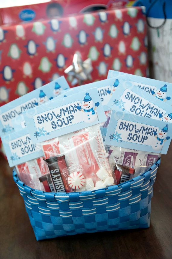 1St Birthday Party Favor Ideas
 INSTANT DOWNLOAD Snowman Soup Party Favor Labels Winter