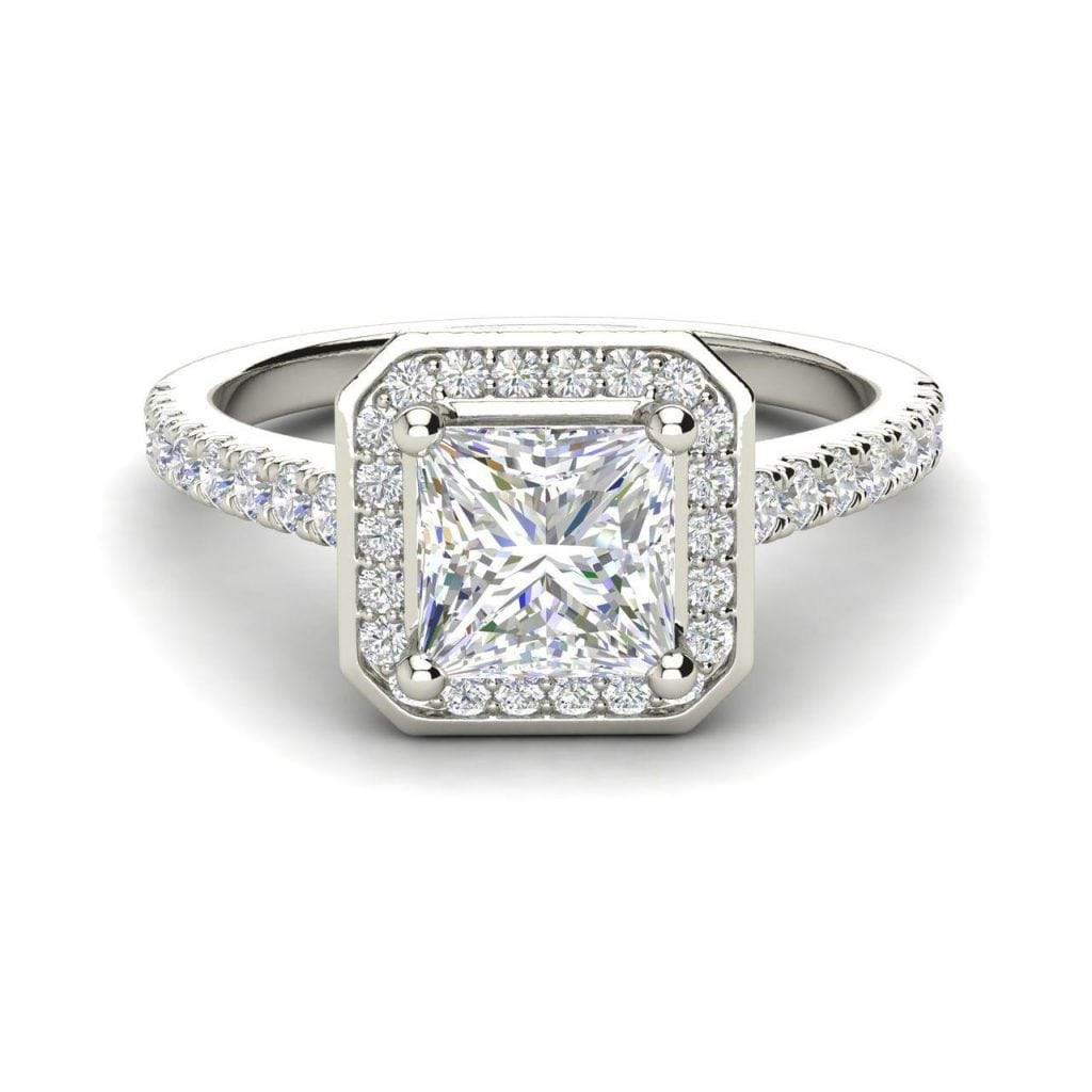 2 Carat Princess Cut Diamond Engagement Ring
 2 45 Carat VS2 Clarity D Color Princess Cut Diamond