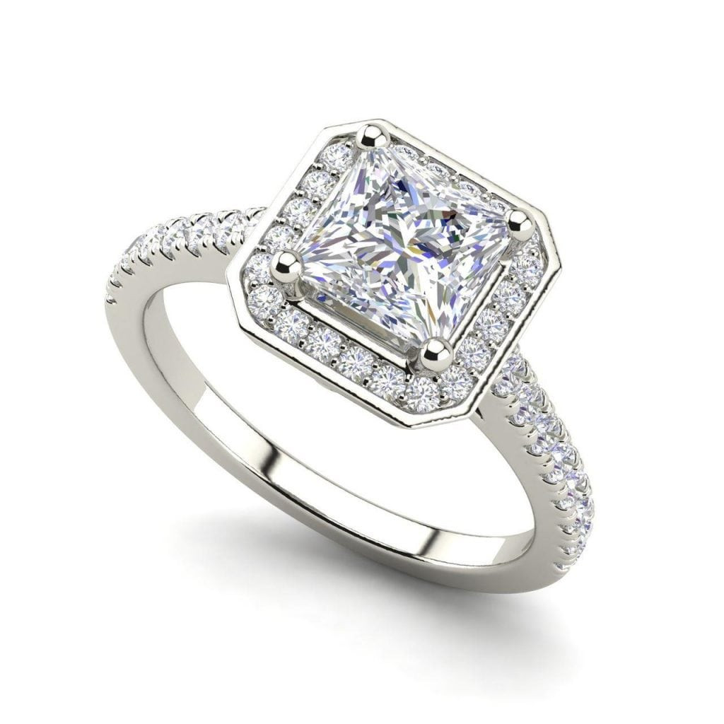 2 Carat Princess Cut Diamond Engagement Ring
 2 45 Carat VS2 Clarity D Color Princess Cut Diamond