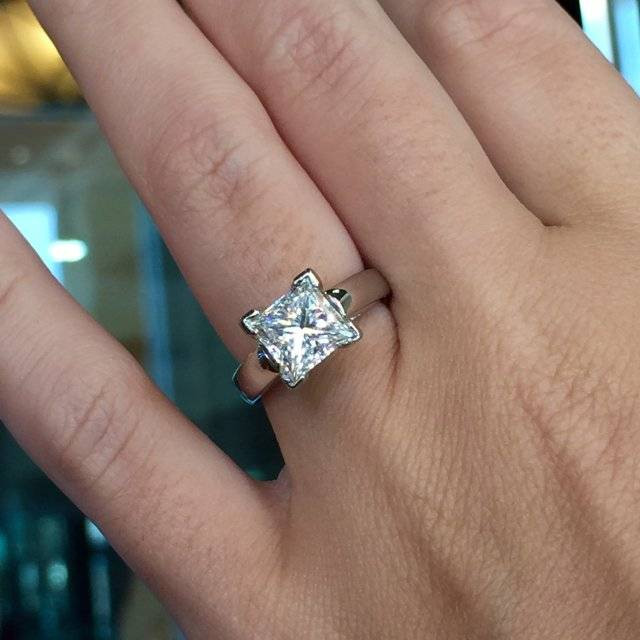 2 Carat Princess Cut Engagement Ring
 Engagement Rings Boca Raton