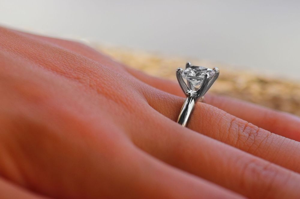 2 Ct Princess Cut Engagement Rings
 2 60 CT Princess Cut Engagement Ring 14k White Gold Bridal