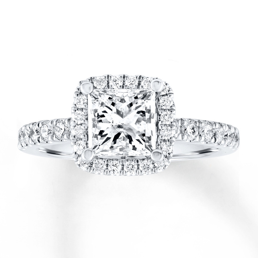 2 Ct Princess Cut Engagement Rings
 Princess cut Diamond Engagement Ring 2 ct tw 14K White