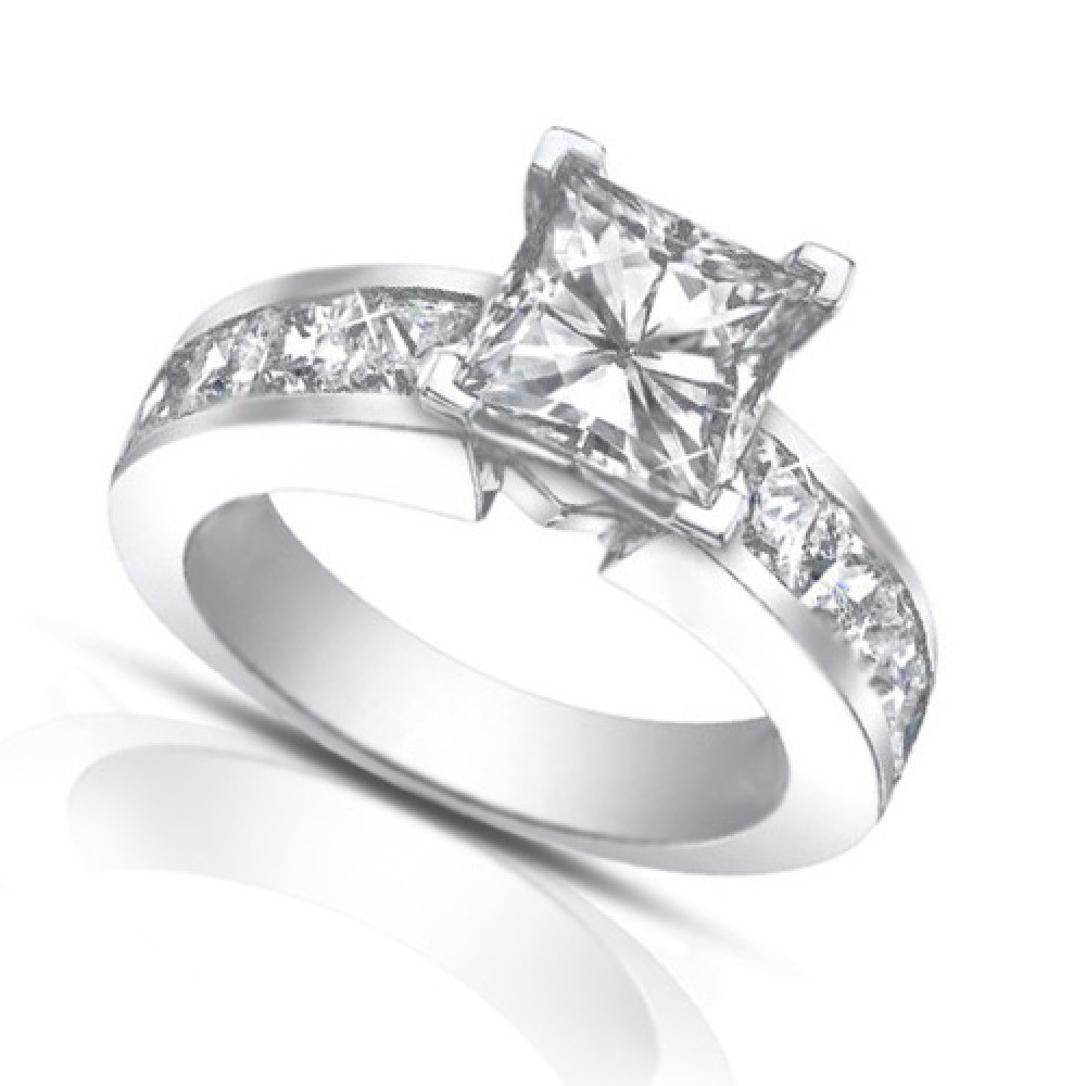 2 Ct Princess Cut Engagement Rings
 2 50 Ct La s Princess Cut Diamond Engagement Ring