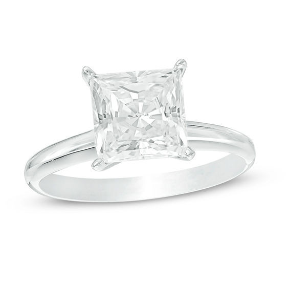 2 Ct Princess Cut Engagement Rings
 2 CT Certified Princess Cut Diamond Solitaire Engagement