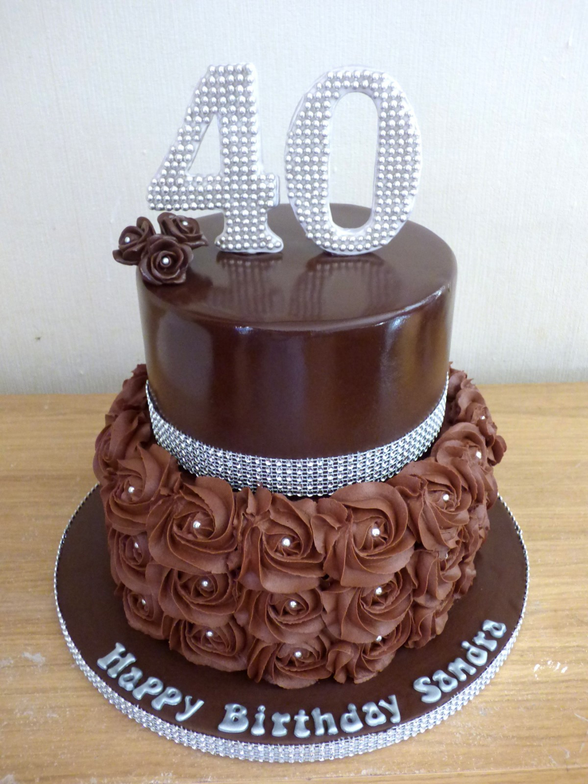 2 Tier Birthday Cakes
 Chocolate and Bling 2 Tier Birthday Cake Susie s Cakes