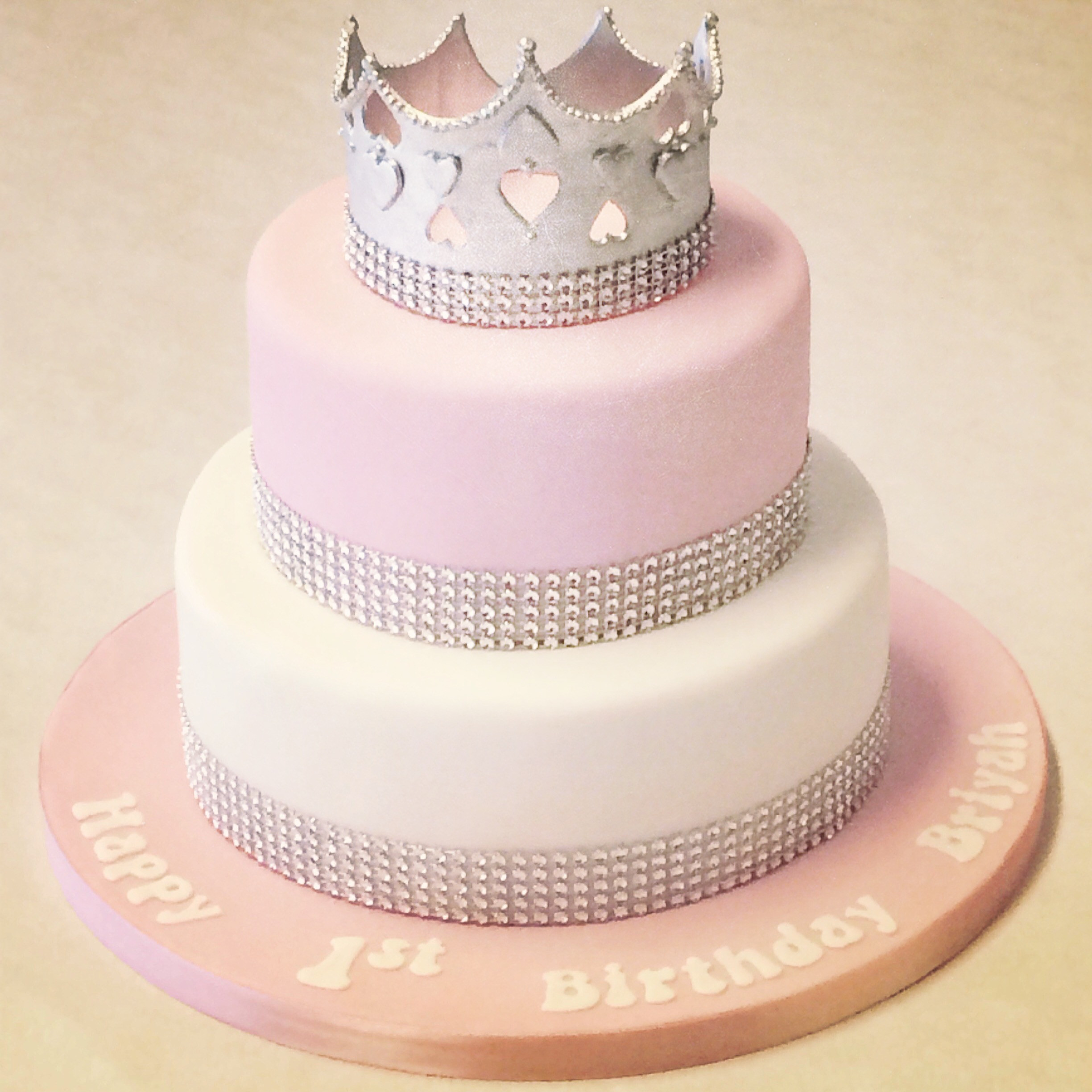 2 Tier Birthday Cakes
 2 Tier Pink and White Princess Cake Children s Birthday
