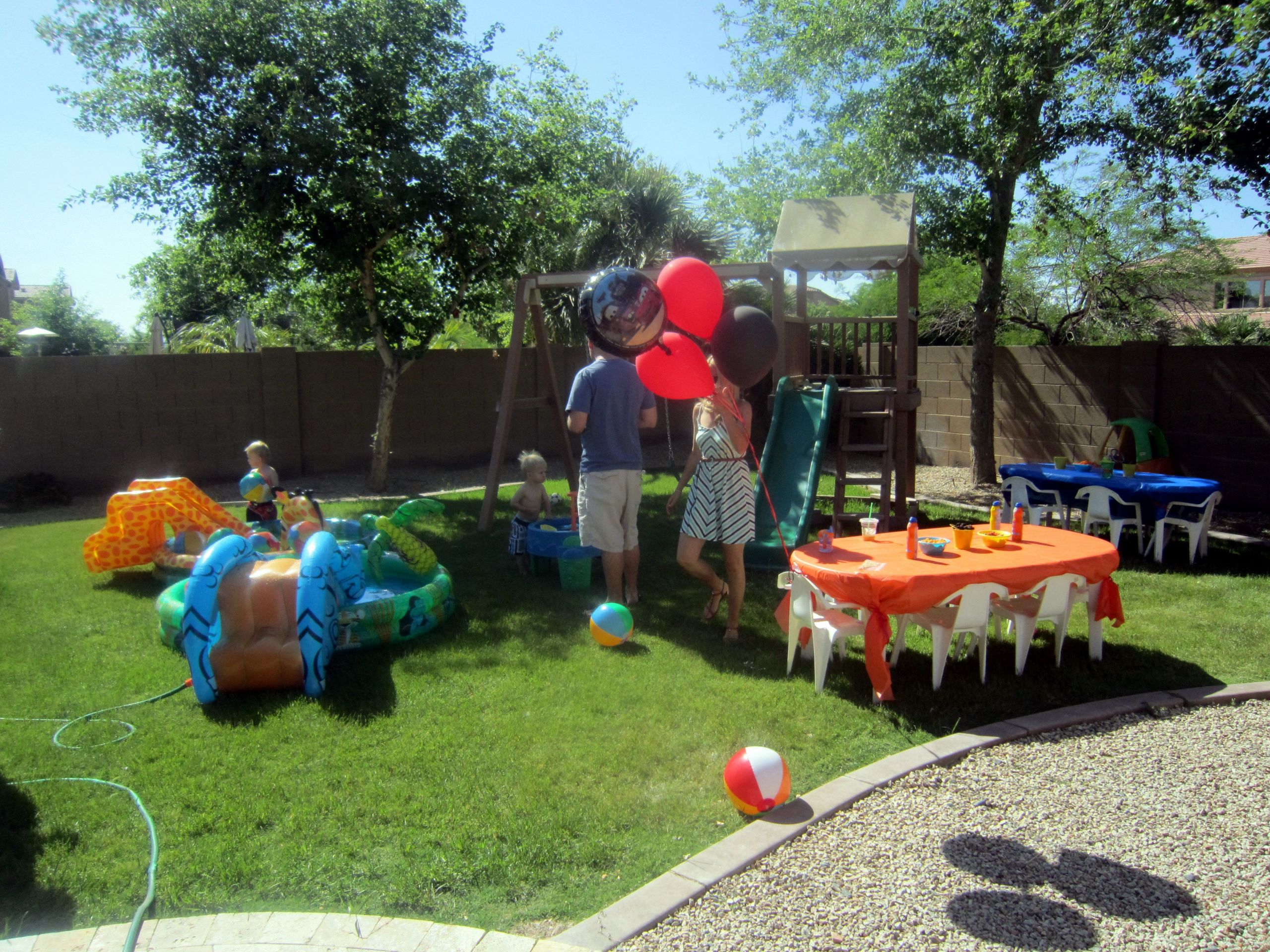 2 Year Old Boy Birthday Party Ideas Summer
 Kid pools with mini beach balls and water tables