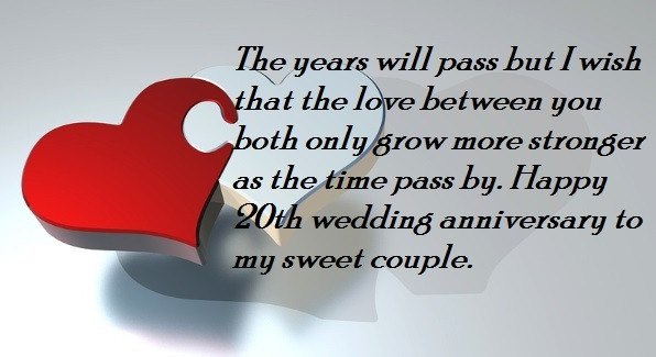 20 Years Of Marriage Quotes
 Happy 20th Wedding Anniversary Wishes Quotes