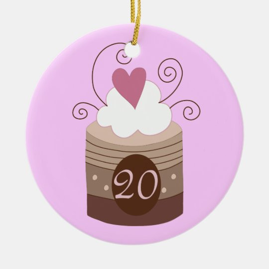 20Th Birthday Gift Ideas For Her
 20th Birthday Gift Ideas For Her Ceramic Ornament