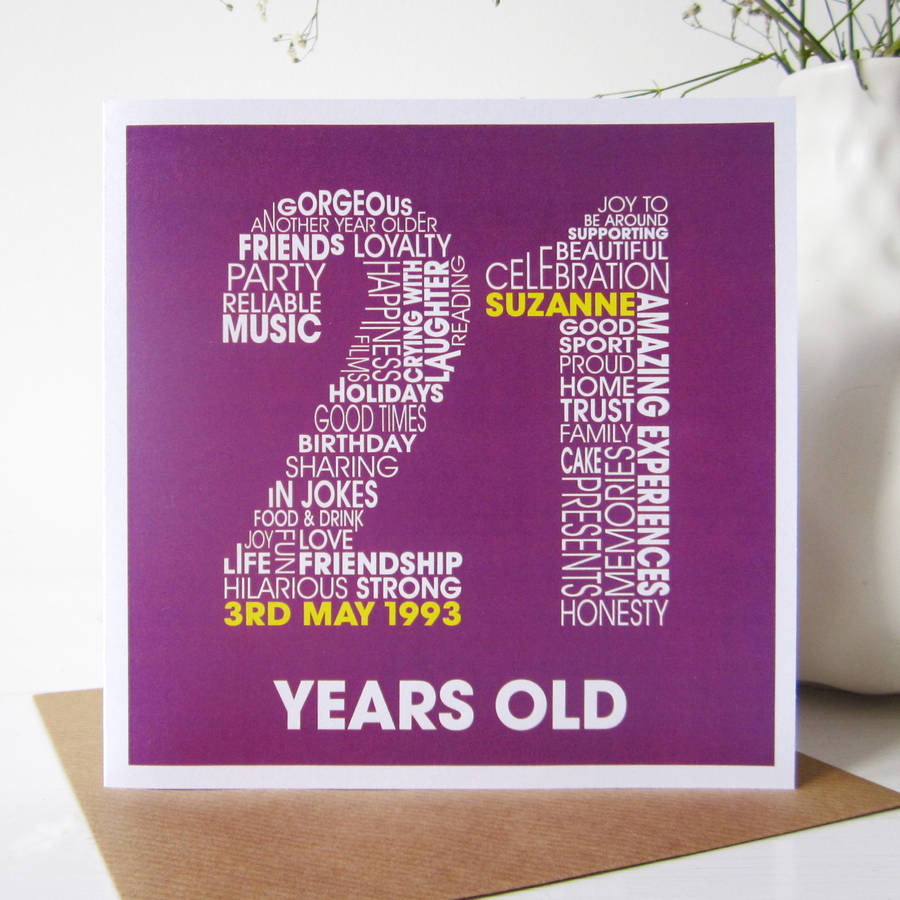 21 Birthday Cards
 personalised 21st birthday card by mrs l cards