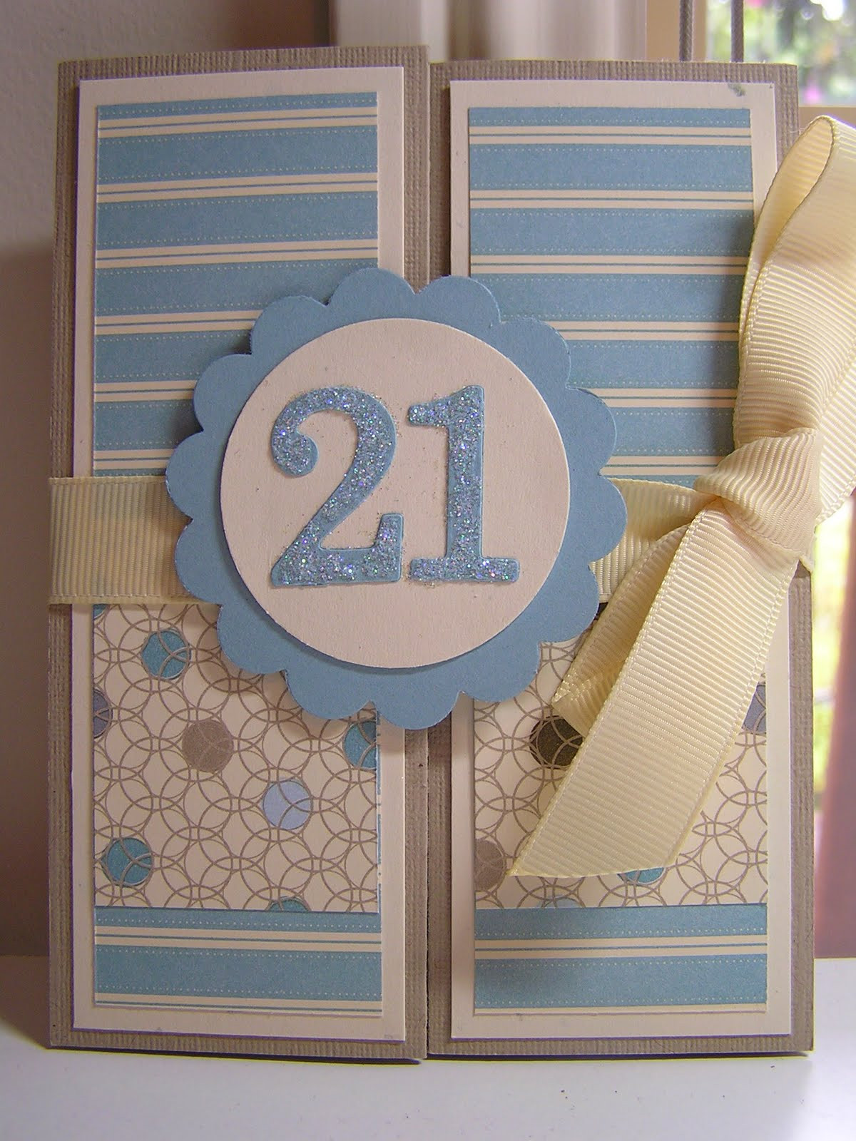 21 Birthday Cards
 Stamping Passion 21st Birthday Card Double Z Fold Card
