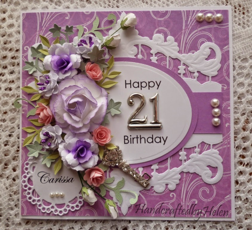 21 Birthday Cards
 Handcrafted by Helen 21st Birthday Card