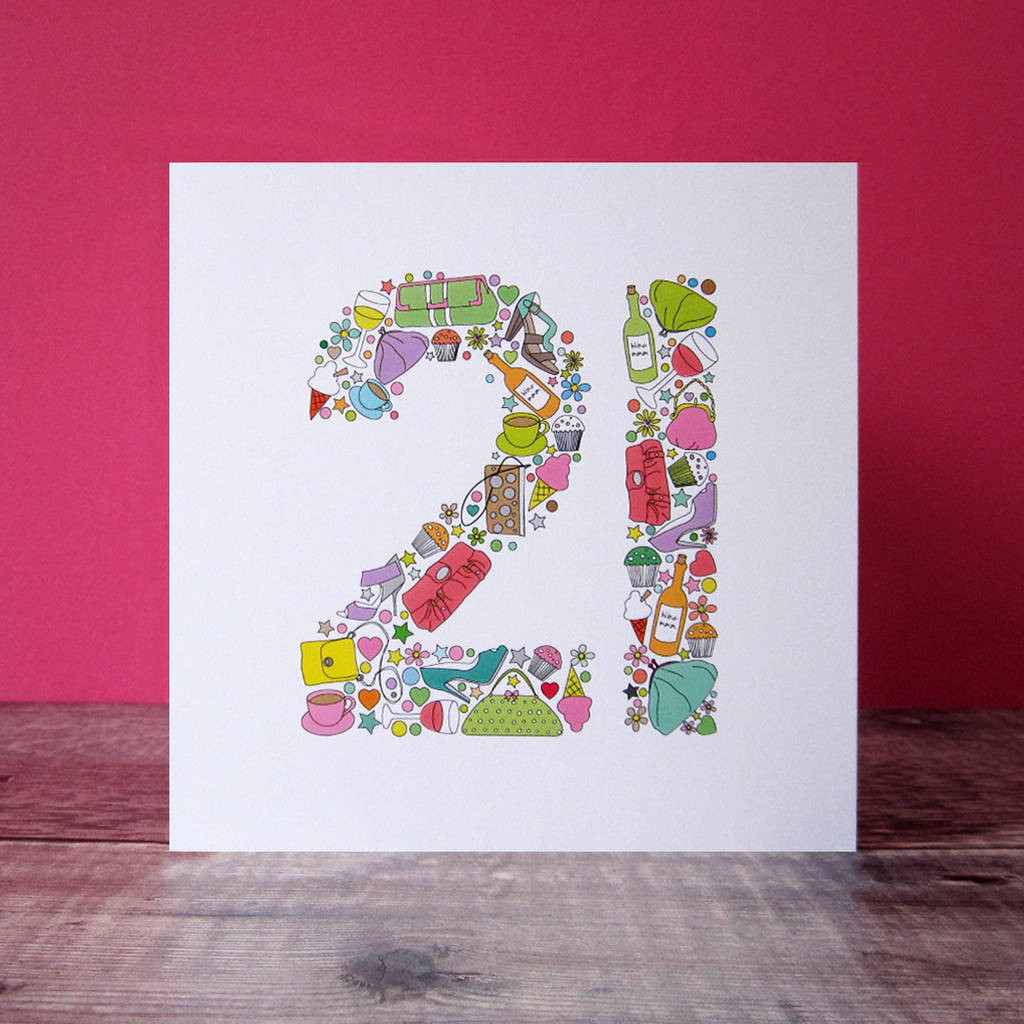 21 Birthday Cards
 girlie things 21st birthday card by mrs l cards