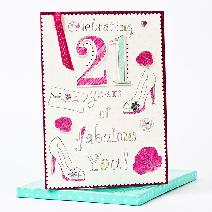 21 Birthday Cards
 Boxed 21st Birthday Card 21 Years Fabulous ly £1 99