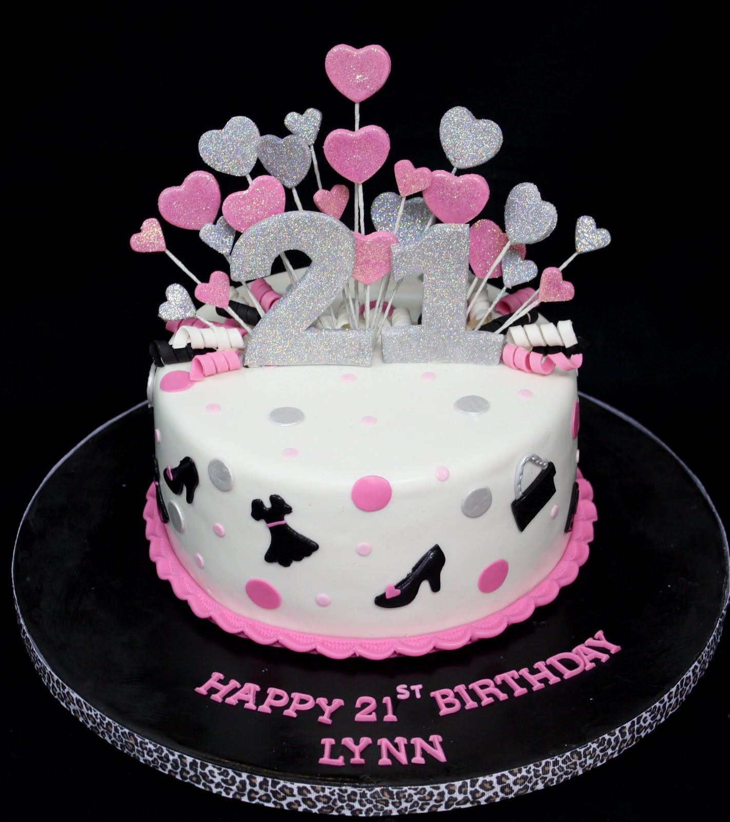 21st Birthday Cake
 plete Deelite Fashion Glitter 21st Birthday Cake