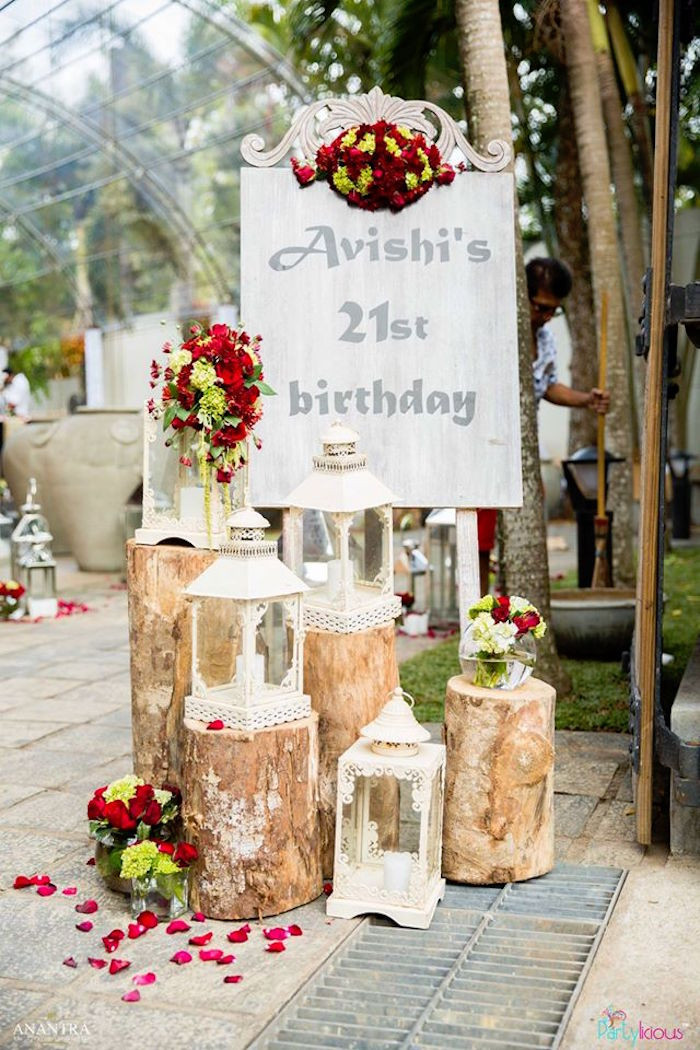 21st Birthday Decoration Ideas
 Kara s Party Ideas Rustic Vintage 21st Birthday Party