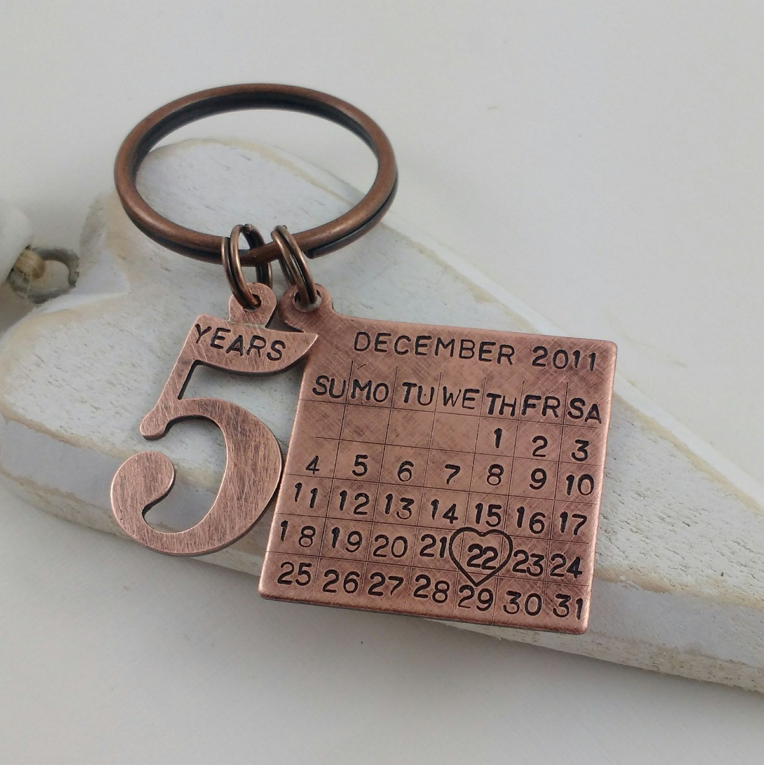 22Nd Wedding Anniversary Gift Ideas
 Personalized keychain any year anniversary anniversary