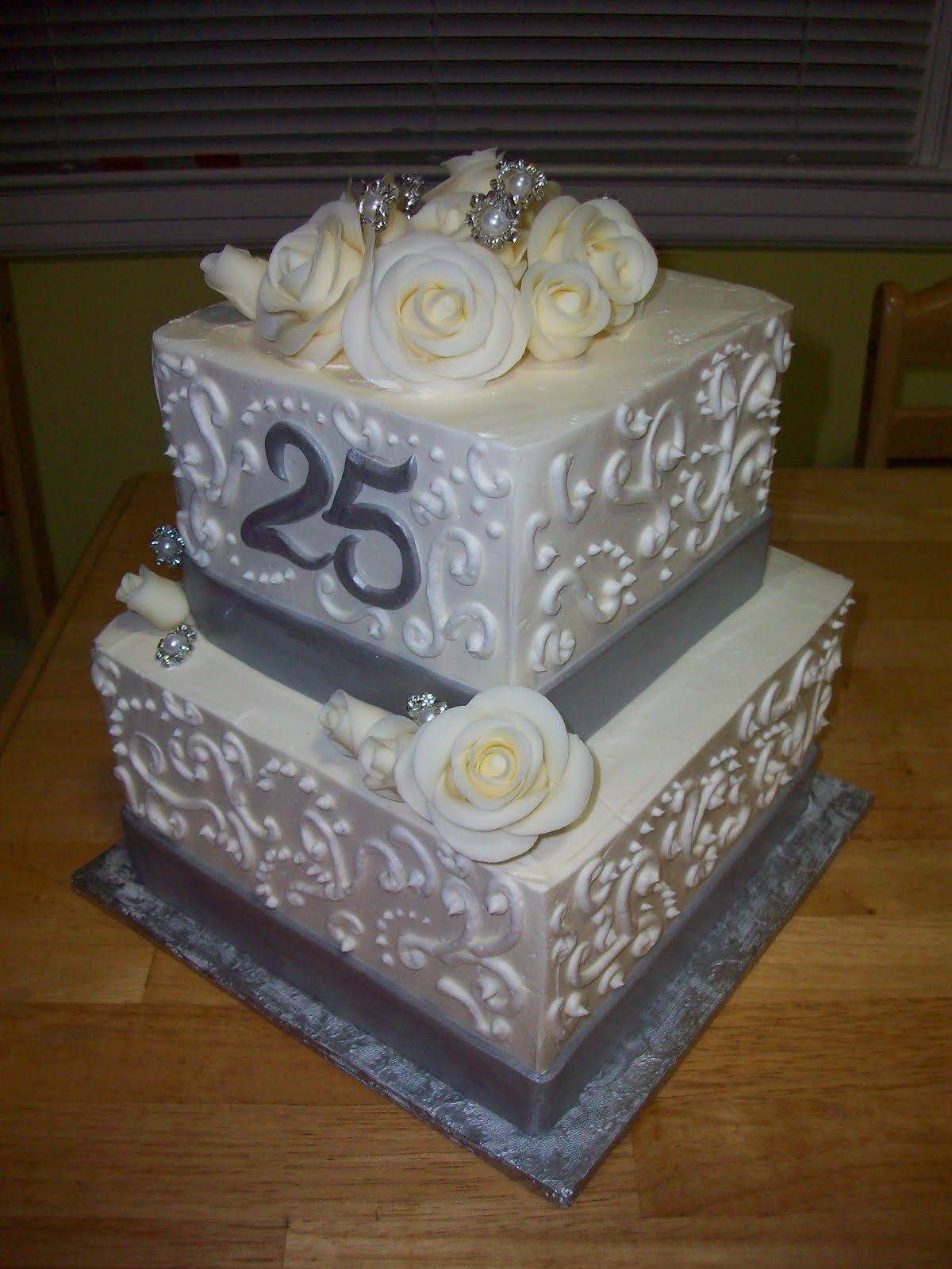 25th Birthday Cake
 Cakes by Monica P 25th Anniversary Cake