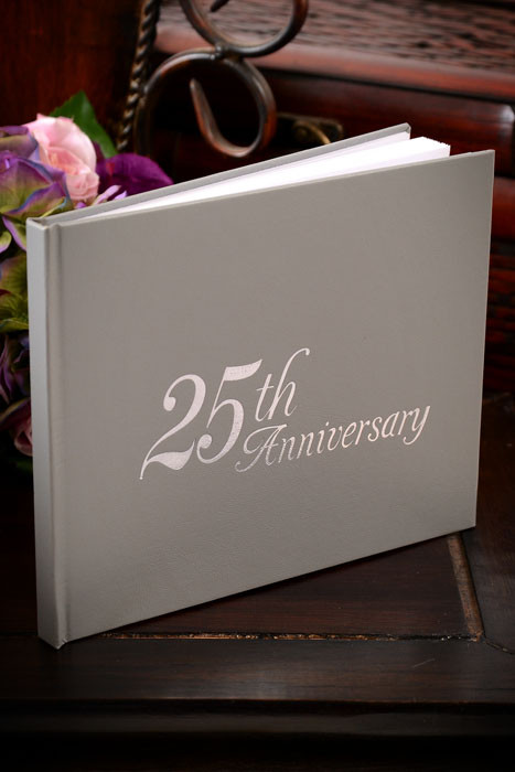 25th Wedding Anniversary Guest Book
 25TH ANNIVERSARY GUEST BOOK GRAY SILVER GandGwebStore
