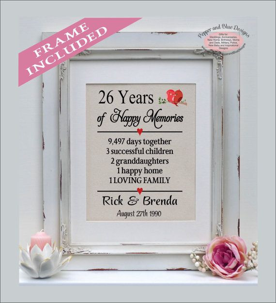 26Th Wedding Anniversary Gift Ideas
 61 best Anniversary Gifts images on Pinterest