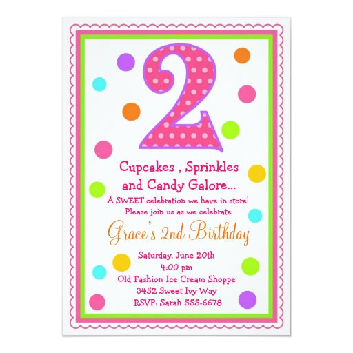 2nd Birthday Invitations
 Sweet Surprise 2nd Birthday Invitation