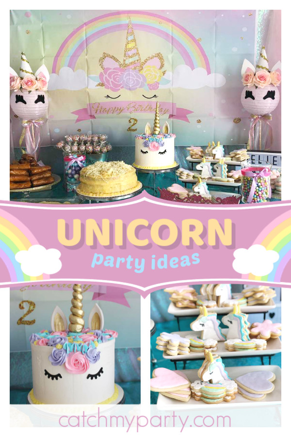 2nd Birthday Party Games
 Swoon over this magical rainbow unicorn birthday party