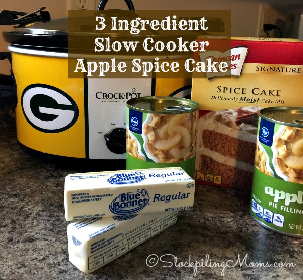 3-Ingredient Slow Cooker Apple Spice Cake
 3 Ingre nt Slow Cooker Apple Spice Cake