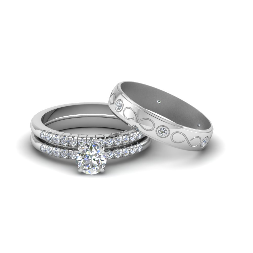 3 Piece Wedding Ring Sets For Him And Her
 Engagement Rings – Bridal & Trio Wedding Ring Sets