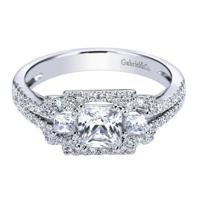 3 Stone Princess Cut Diamond Engagement Ring
 2 15cttw 3 Stone Princess Cut Diamond Engagement Ring with