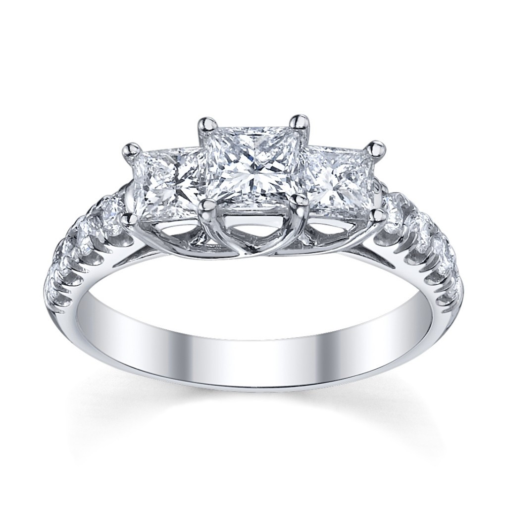 3 Stone Princess Cut Diamond Engagement Ring
 Cupid s Engagement Ring Pick for Valentine s Day Five