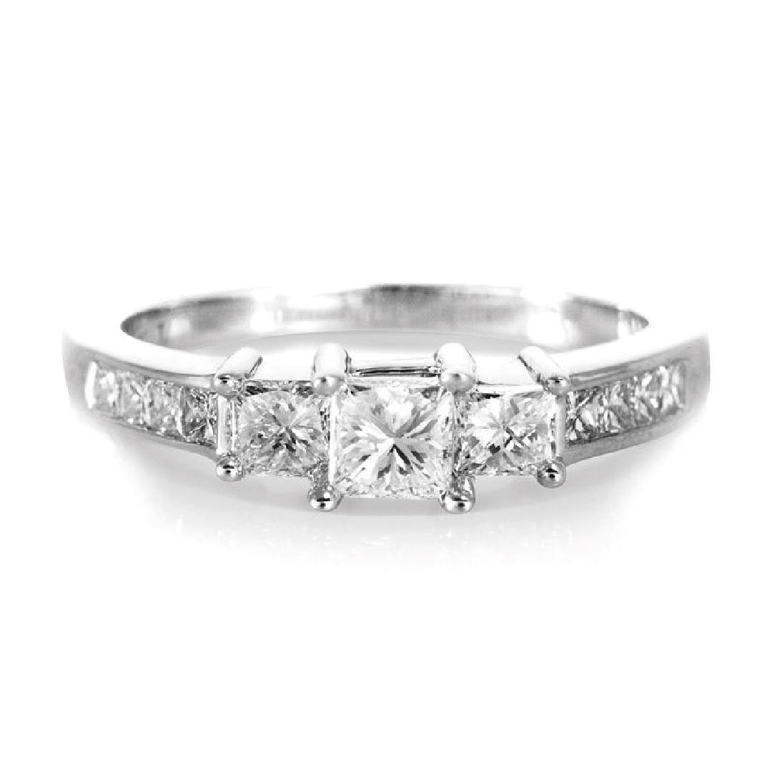 3 Stone Princess Cut Diamond Engagement Ring
 1 ctw Princess cut Three Stone Diamond Engagement Ring in