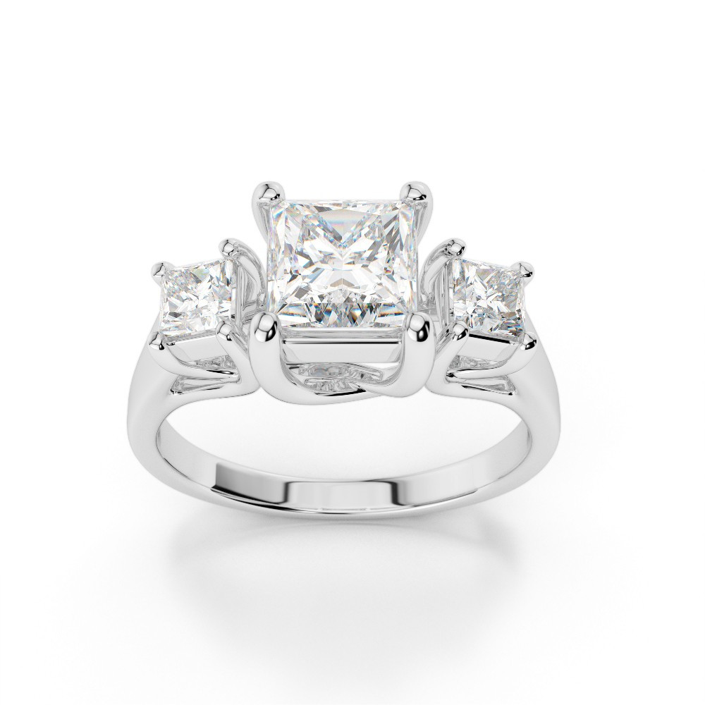 3 Stone Princess Cut Diamond Engagement Ring
 Three Stone Princess Cut Diamond Engagement Ring