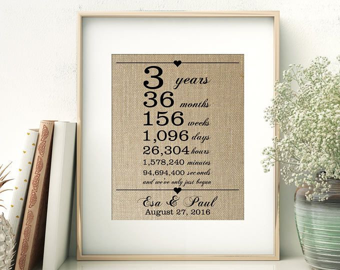 3 Year Anniversary Gift Ideas For Wife
 Wedding Anniversary Wood Sign Years Months Weeks Days