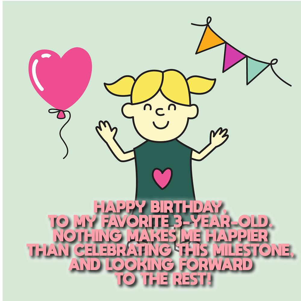 3 Year Old Birthday Quotes
 Happy 3rd birthday Wishes Messages for kids – Top Happy