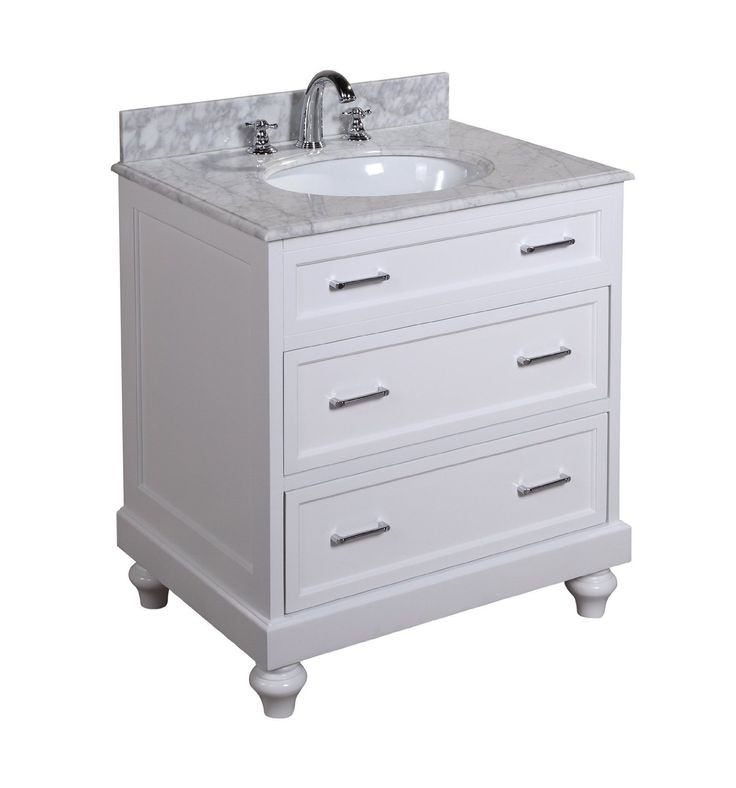 30 Bathroom Vanity With Drawers
 Amelia 30 inch Bathroom Vanity Carrera White Includes a