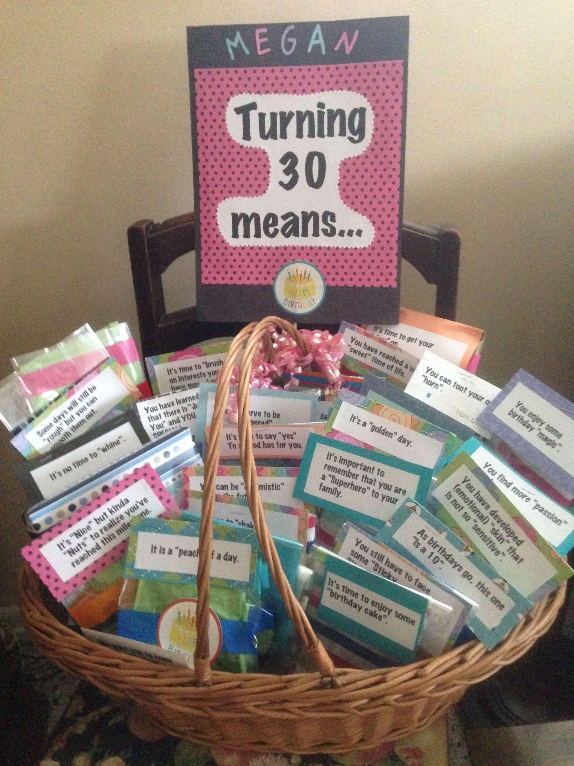 30 Birthday Gift Ideas For Husband
 Turning 30 Gift Basket
